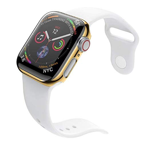 For Apple Watch band 44mm iwatch series4 protective screen protective  protector plating shell PC Frame Case cover : Amazon.ae