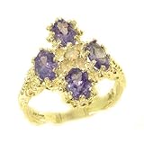 Echt Steine Damen-Ring solide 9 Karat Gold Gelbgold Opal & Tansanit - Verfügbare Größen : 50 bis 64