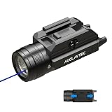 AUCLAYTEC 1200 Lumen Pistol Light Laser Combo Blue Beam Tactical Flashlight, Pistol Flashlight Adjustable Slide Locating Keys for Picatinny