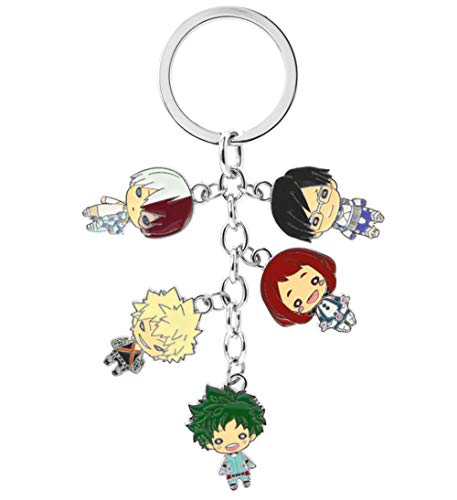 Gankchen Boku No Hero Academia My Hero Academia Cosplay Deku Todoroki Alloy Keychain 5 Sets (B)