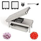 Purtdaz Stainless Steel Vegetable Chopper with Food Container