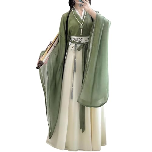Traje chino para mujer verde qipao largo de fiesta tallas S M L XL