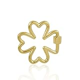 Gold Plated Clover Necklace, Clover Carabiner Lock, New Designer Carabiner Jewelry, Wholesale Carabiner Jewelry Supplier