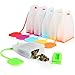 Gshy Sachets de Filtres à Thé en Silicone Stérilisateur Réutilisables Infuseur à Thé Multicolores en Silicone 100% Alimentaire 3PCS Couleur aléatoire