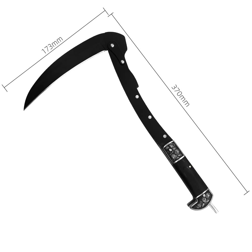 Sicherheit Sharp Gartenarbeit Jäten Faltende Sichel Doppel Retro Bolsters Sense Werkzeug mit Nylonscheide Geschenkbox