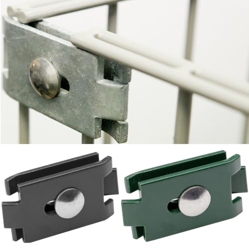 Zaun Flachverbinder Gittermatten Verbinder für 6er und 8er Zaun Gittermattenverbinder Doppelstabmattenzaun Zubehör (5 Anthrazit)