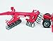 Bruder 02217 Disc Harrow Tractor Attachment, 1:16 Scale Red Farm Equipment Toy for Tractor Models | Functional Cultivator Toy for Realistic Farm Play