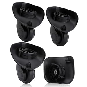 Koffer Rollen Ersatz, 2 Paar Kofferräder, Mute schwenkbar, Koffer, Gepäck, Ersatzräder, Trolley, Rollen, Gepäck, Ersatzzubehör, Teile für Trolley Koffer Gepäckkoffer Hartschalenkoffer