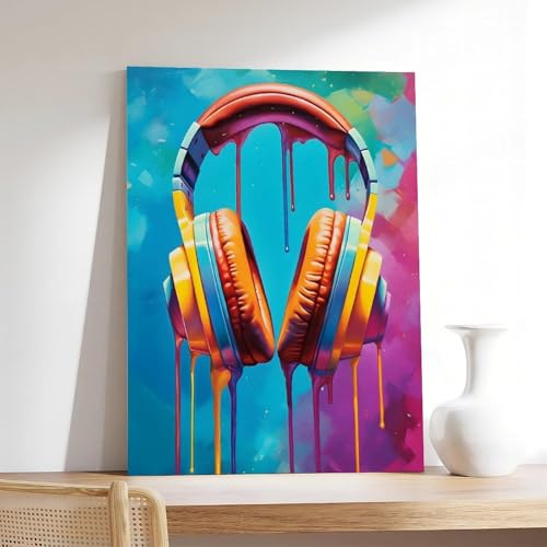 Poster casque graffiti toile grand format pour relooker un mur blanc - 7