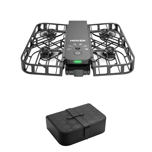 HOVERAir X1 Drone with Camera, Self-Flying Camera Drone with Follow Me Mode, Foldable Mini Drone with HDR Video Capture, Palm Takeoff, Intelligent Flight Paths, Hands-Free Control Black (Standard)