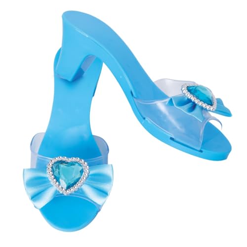 P'tit Clown- Chaussures de Princesse-Enfant-Bleu Disney Princesa Zapatos con Ruedas, Color Azul, Talla única (10034)