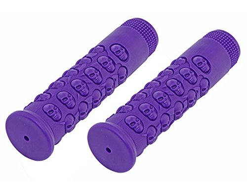 Alta Kraton Rubber Skull Bicycle Grips, 10 Colors.