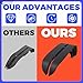 HECASA Front&Rear Fender Flare Compatible with 2007-2018 Jeep Wrangler JK JKU Unlimited (2/4 Doors), Full Mud Flaps Guards Fender Extensions Kit 4Pcs