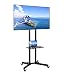 ORAF Mobile TV Cart Rolling TV Stand for 32 to 65 inch Height Adjustable with Locking Wheels LCD LED Plasma Flat Panel Screen