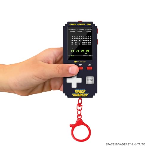 Image of My Arcade Space Invaders Pixel Pocket Pro: Space Invaders Video Game, Portable Keychain Arcade