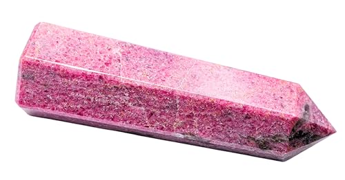 Image of Amazing Gemstone Large Rhodonite Crystal Towers ~ Natural Healing Crystal Point Obelisk for Reiki Healing and Crystal Grid (5.5 inch to 6 inch INCH)