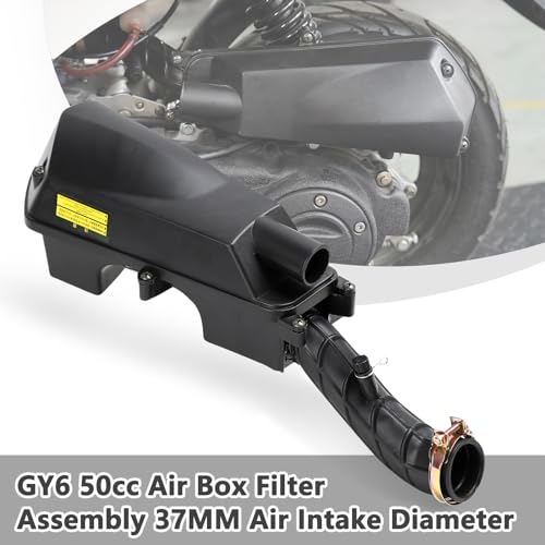 Image of Mokuo Motorcycle Air Filter Assembly in Robber Material Compatible with Chinese GY6 49cc 50cc Scooter Mopeds Taotao 50ATM Roketa JMstar Parts