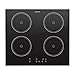 Produktbild Klarstein Virtuosa 4 Zone - Induktionskochfeld, Einbaukochfeld, Autark, 60cm, 7000W, 4 Zonen, Rahmenlos, Timer, Topferkennung, Abschaltautomatik, Kindersicherung, schwarz