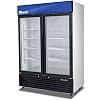 Migali C-49RM-HC Two Glass Door Merchandiser Refrigerator, 49 cu/ft, Beverage Display Cooler, LED Lights, Strong Casters, Digital Temperature Controller Display, Door Locks