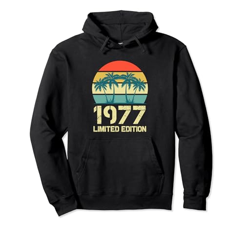 Camisetas de cumpleaños vintage de 1977 para hombre, divertidas cumpleaños de 1977 Sudadera con Capucha