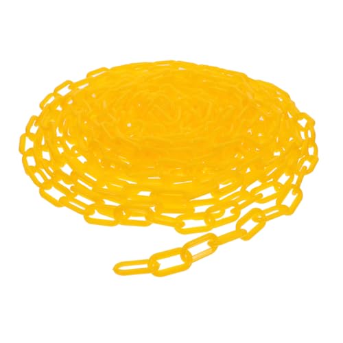 OSOLADY Chain Warning Protection Stanchion Chain Barricade Chain Delineator Post Chain Parking Space Chains Construction Chain Caution Security Chain Link Crowd Control Chain Abs Yellow