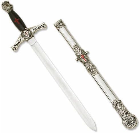Ceremonial Masonic Templar Knights Sword Daggar w/ Scab