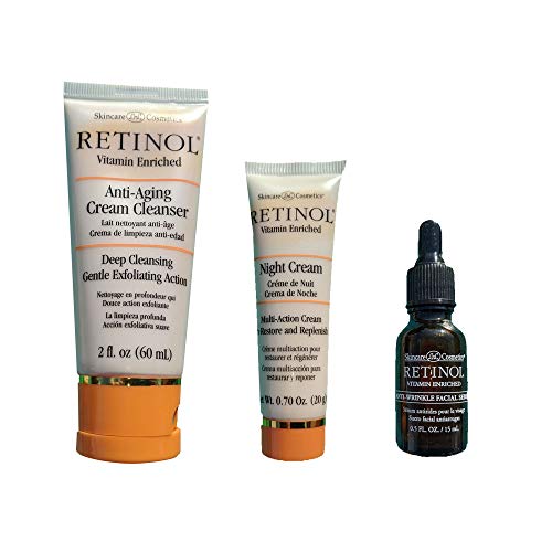 Anti Aging Starter Kit (3 Products in 1 box) Retinol, Vitamin Enriched, Cleanse Your Skin, Repair Your Skin, Hydrate Your Skin, Cover Up Skin Wrinkles, Age Spots and Sun Spots