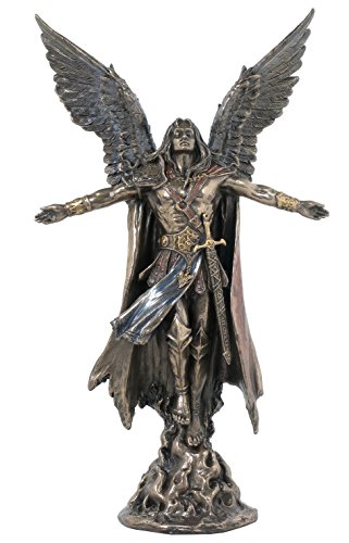 US 6.5 Inch Ascending Warrior Angel Cold Cast Bronze Sculpture Figurine
