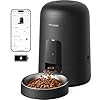 PETLIBRO Automatic Cat Feeder, Wi-Fi Rechargeable Cats Food Dispenser Battery-Operated with 30-Day Life, AIR 2.4G Wi-Fi Timed Pet Feeder for Cats & Dogs, 2L Auto Cat Feeder, Black