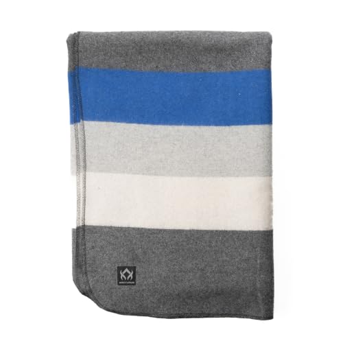 Image of Arcturus Rainier Wool Blanket - Warm, Heavy, Washable, Bed Blanket | Great for Home & Camping (Lake Washington, King)
