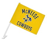 GRAPHICS & MORE McNeese State University Cowboys Logo Car Truck Flag with Window Clip On Pole Holder