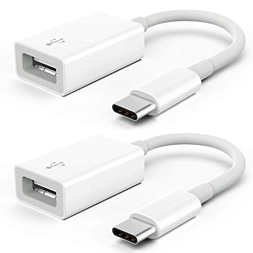 USB C to USB Adapter [2 Pack] Type C Male to USB 3.0 Female OTG Cable Thunderbolt3 to USB Adapter Conveter Compatible with MacBook Pro/Air M2/M1 iPhone 17 16 15 Pro Max iPad Pro Galaxy S24/S23