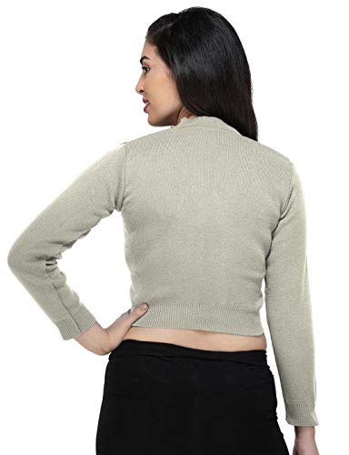Image of Women Winter Wear V-Neck Full Sleeves Regular Fit Woollen Blouse