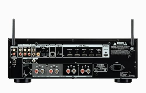Denon DRA-800H Stereo Receiver und Verstärker, Alexa Kompatibel, 5 HDMI Eingänge, Phono-Eingang...