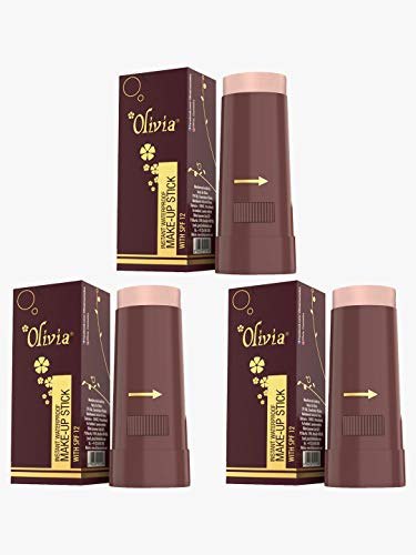 Image of Olivia Instant Waterproof Makeup Matte Stick Concealer (Rachelle Rose Shade No.2, SPF 12)- Pack of 3 Matte Finish