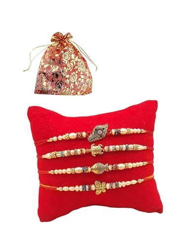 Arvnika Rakhi for Brother Stylish Bracelet God Idol RAKHI with BEST Design - Thread Raksha bandhan Rakhi Gift Wrist bands for loving/Brother Sister Father & Friends. (Rakhi Design 3 Small)