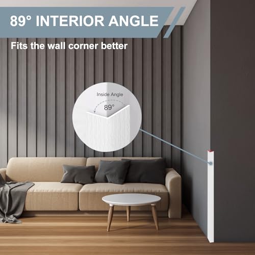 Image of Corner Guards - 8PCS White Wall Corner Guard with Back Glue for Baby Safety, Stair Corners, Edge Protection - 59 in(L) x 1-5 /8 in(W)