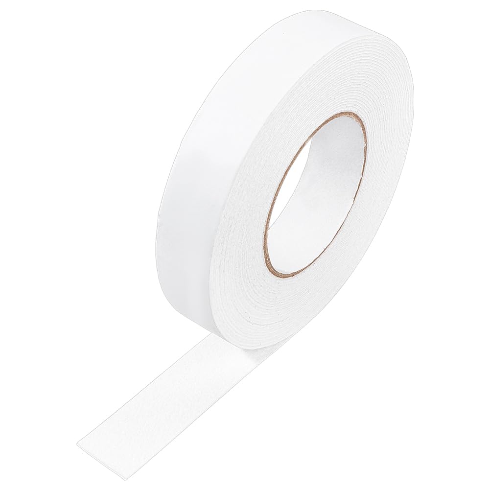 BENECREAT 10m/10.94Yard White Polyester Felt Tape, 30mm/1.18 Inch Wide Self Adhesive Felt Tape for Furniture Chairs Door Window Wall Hardwood Floors Protecting