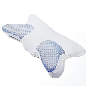 SUJOSAJU Cervical Memory Foam Pillow, Contour Pillows for Neck and Shoulder Pain, Neck Support Chiropractic Pillow Ergonomic Orthopedic Sleeping Support Pillow