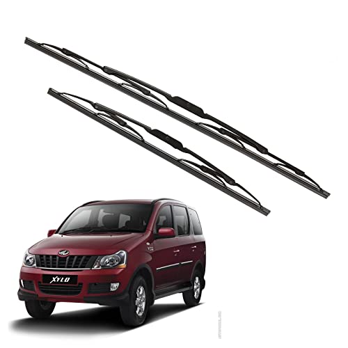 Image of Kylo Windshield Wiper for Xylo /Conventional and Traditional Metal Type Windshield Water Repellency Scratch Proof Metal Wiper Blades Suitable for Xylo (Size - 24 inch / 20 inch)