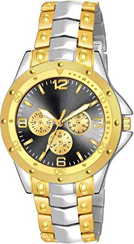 Goldenize fashion Luxurious Black Dial and Golden Stainless Steel Men& Boys Watch (B08HKCT558) Amazon Price History, Amazon Price Tracker