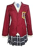 HonRmon Tonari No Kaibutsu-Kun Shizuku Mizutani Syoyo School Uniform Cosplay Costume (Women-XS) Red