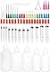 Spritze Set 1ml 3ml 5ml 10ml 20ml Luer Lock Spritze mit stumpfer Nadelspitze, 30ml 50ml 100ml Nadelflasche Applikator für DIY Handwerk, Strass, Holzbearbeitung, Farbe, Klebstoffe, Öl, Tinte, Leim