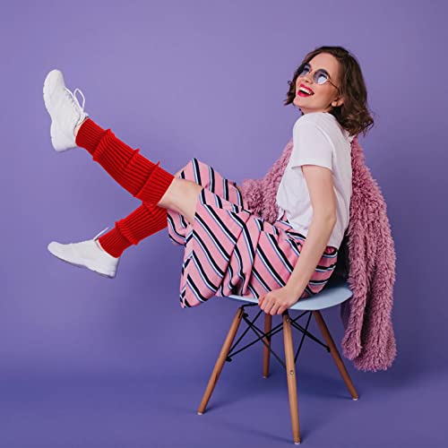 Image of ONUPGO Leg Warmers for Women 80s Party Accessories 80s Neon Knit Ribbed Leg Warmers Girls Junior Winter Leg Warmers Socks