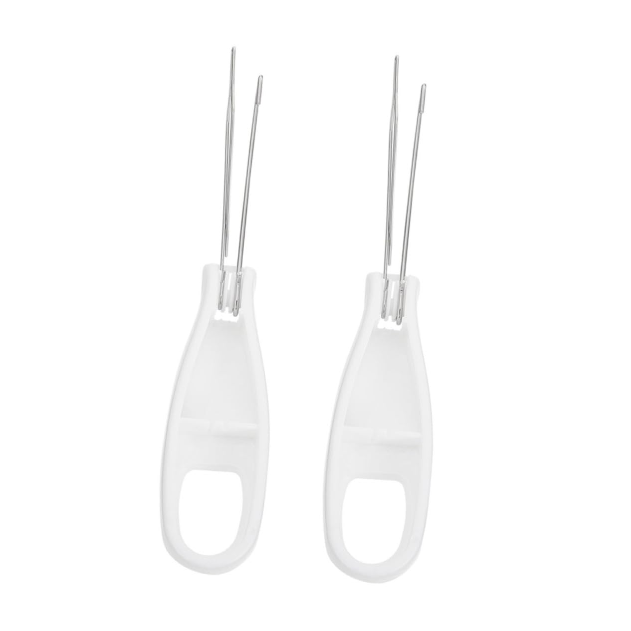 Beavorty 2pcs Zipper Puller Pulling Button Hook Clothes Wearing Button Hook Buttons for Clothes Fixed Button Hook Button Hook Zipper Dressing Helper Device Zipper Helper Acrylic White