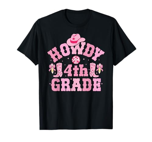 Howdy 4th Grade Cowgirl Fourth Grade Western Teacher Girls T-Shirt