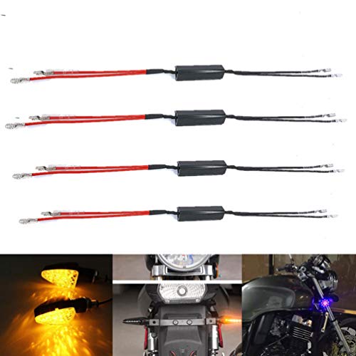 Wakauto 4Pcs Resistor de Motocicleta Led Pisca-Pisca 21W26Ï‰ Adaptador Do Adaptador Do Indicador Do