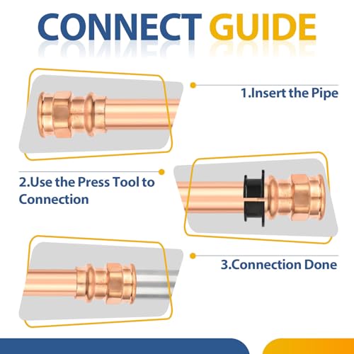 5-PACK GUOFIS Copper Press Female Adapter,1" P x1" FPT Adapter for Plumbing, Female Pipe Thread to Press Connector by GUOFIS - Used condition - Image 6
