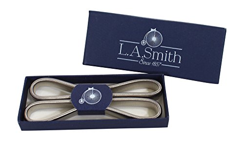 Lloyd Attree Elasticated Boxed Shirt Sleeve Holders/Arm Bands in Silver & Gold Silver