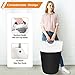 BlissTotes 90L Laundry Basket, Freestanding Laundry Hamper, Collapsible Dirty Clothes Hamper, Waterproof Fabric with Foam Protected Aluminum Handles for College, Dorm, Family (Black)